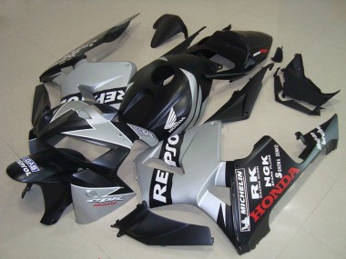 Meilleurs Carénages Moto Honda CBR600RR 2005-2006 - Noir Mat Argent Repsol