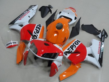 Meilleurs Kits Carénage Moto ABS Honda CBR600RR 2005-2006 - Orange Blanc Rouge Noir Brillant Repsol
