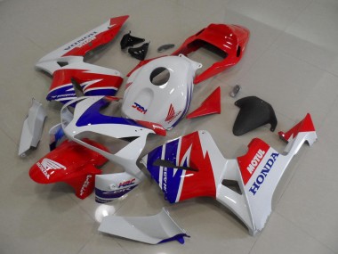 Meilleurs Carénages Moto Honda CBR600RR 2005-2006 - Blanc Rouge Bleu Motul HRC