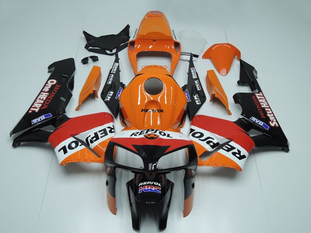 Carénage Moto Honda CBR600RR 2005-2006 - Noir Orange Blanc Rouge Repsol