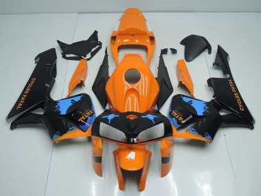 Meilleurs Carénages Moto Honda CBR600RR 2005-2006 - Orange Bleu Noir