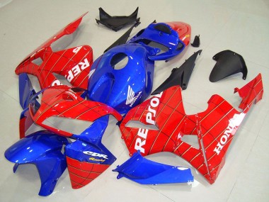 Meilleurs Carénages Moto Honda CBR600RR 2005-2006 - Bleu Rouge Spider Man Repsol