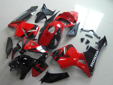 Meilleurs Carénages Moto Honda CBR600RR 2005-2006 - Rouge Noir Brillant