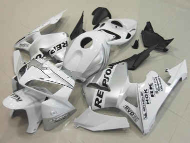 Meilleurs Carénages Moto Honda CBR600RR 2005-2006 - Blanc Argent Noir Repsol