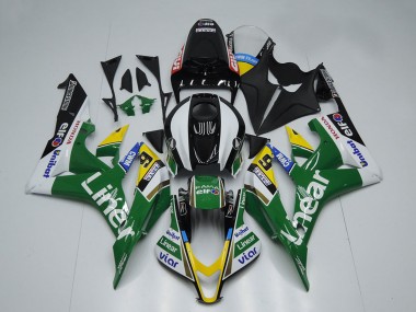 Meilleurs Carénages Moto Honda CBR600RR 2007-2008 - Vert Blanc Noir Brillant Doublerr