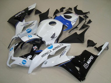 Meilleurs Carénages Moto Honda CBR600RR 2007-2008 - Blanc Bleu Noir Brillant Konica Minolta