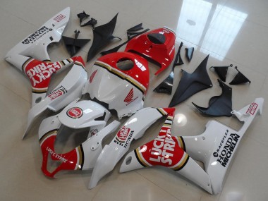 Meilleurs Carénages Moto Honda CBR600RR 2007-2008 - Blanc Rouge Lucky Strike