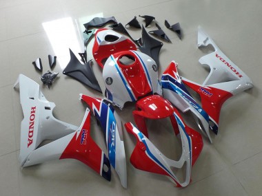 Meilleurs Carénages Moto Honda CBR600RR 2007-2008 - Blanc Rouge Bleu Clair HRC