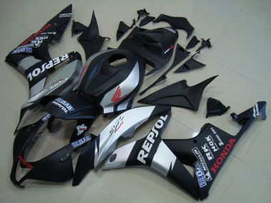 Meilleurs Carénages Moto Honda CBR600RR 2007-2008 - Noir Mat Argent Repsol