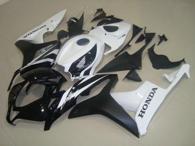 Meilleurs Carénages Moto Honda CBR600RR 2007-2008 - Blanc Noir Brillant Noir Mat