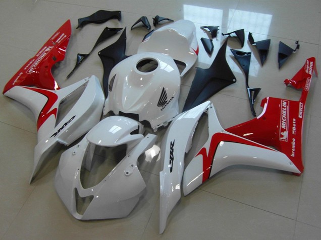 Carénages Moto Honda CBR600RR 2007-2008 - Blanc Rouge Courses Style
