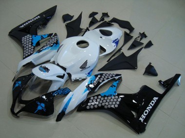 Meilleurs Kits Carénage Moto Honda CBR600RR 2007-2008 - Blanc Bleu Noir Brillant