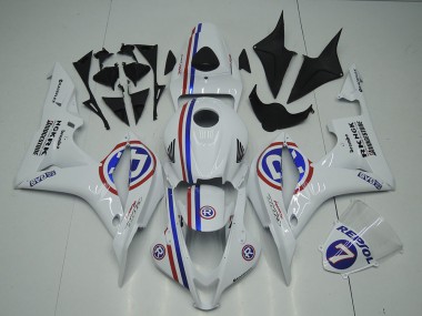 Meilleurs Carénages Moto Honda CBR600RR 2007-2008 - Blanc Rouge Bleu R