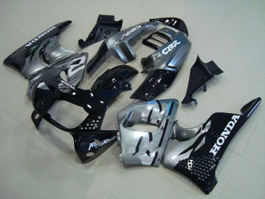 Meilleurs Carénages Moto Honda CBR900RR 893 1996-1997 - Argent Noir Brillant