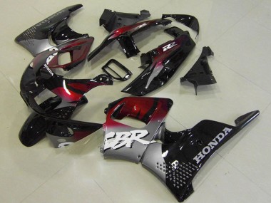 Meilleurs Carénages Moto Honda CBR900RR 893 1996-1997 - Argent Rouge Marron Noir Brillant