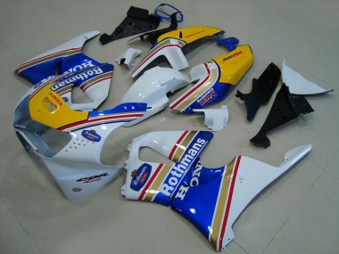 Meilleurs Carénages Moto Honda CBR900RR 919 1998-1999 - Blanc Bleu Jaune Rothmans