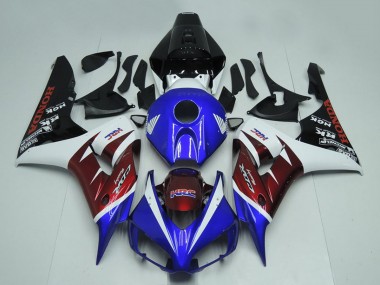 Meilleurs Carénages Moto Honda CBR1000RR 2006-2007 - Blanc Bourgogne Bleu Noir Brillant