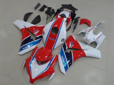 Meilleurs Kits Carénage Moto Honda CBR1000RR 2008-2011 - Blanc Rouge Bleu HRC