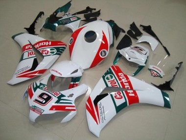 Meilleurs Carénages Moto Honda CBR1000RR 2008-2011 - Blanc Rouge Vert Foncé Castrol No 9