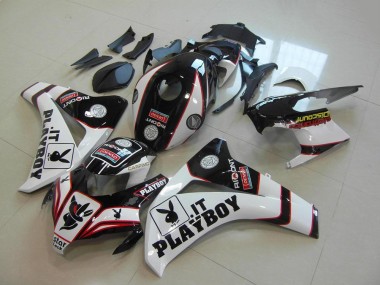Meilleurs Carénages Moto Honda CBR1000RR 2008-2011 - Blanc Rouge Noir Brillant Playboy