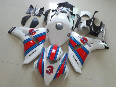Meilleurs Carénages Moto Honda CBR1000RR 2008-2011 - Blanc Rouge Bleu Clair Martini 3