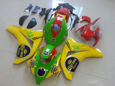 Meilleurs Carénages Moto Honda CBR1000RR 2008-2011 - Jaune Vert Rouge Noir Corona