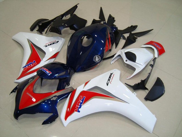 Carénages Moto Honda CBR1000RR 2008-2011 - Blanc Rouge Bleu HRC