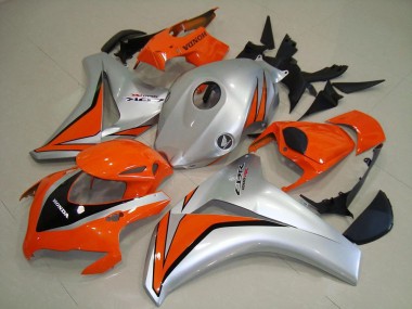 Meilleurs Carénages Moto Honda CBR1000RR 2008-2011 - Argent Orange Noir Brillant