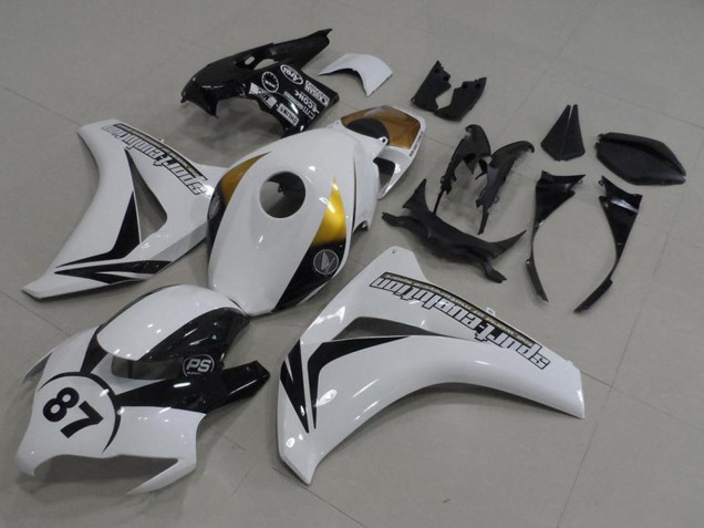 Carénages Moto Honda CBR1000RR 2008-2011 - Blanc Or Noir Brillant 87