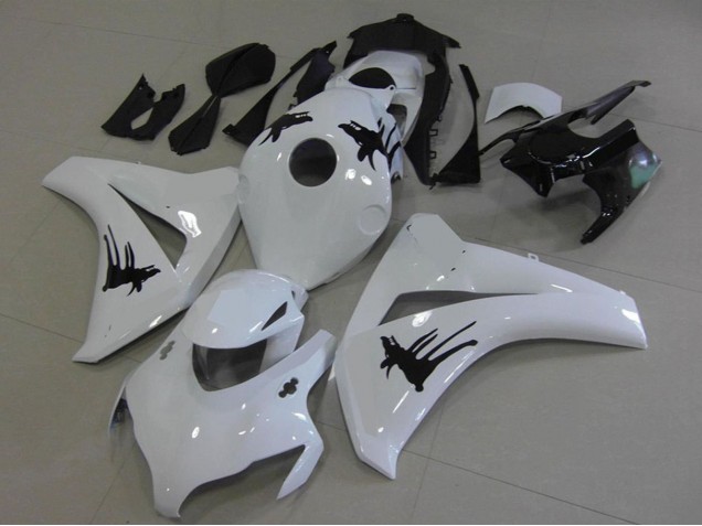 Carénages Moto Honda CBR1000RR 2008-2011 - Blanc Noir Spécial Décalque