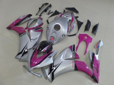 Meilleurs Carénages Moto Honda CBR1000RR 2012-2016 - Argent Rose Noir Brillant
