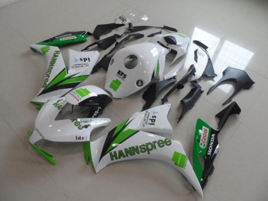 Meilleurs Carénages Moto Honda CBR1000RR 2012-2016 - Blanc Vert Noir Brillant Hannspree