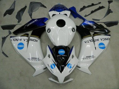 Meilleurs Carénages Moto Honda CBR1000RR 2012-2016 - Blanc Bleu Noir Brillant Konica Minolta