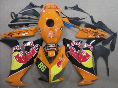 Meilleurs Carénages Moto Honda CBR1000RR 2012-2016 - Orange Jaune Noir Brillant Red Bull 86
