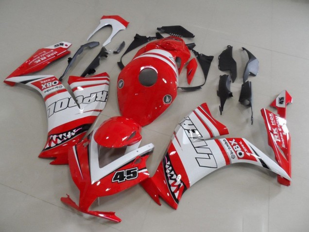 Carénages Moto Honda CBR1000RR 2012-2016 - Blanc Rouge Liverpool 45