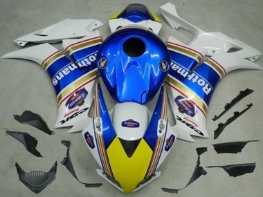 Meilleurs Carénages Moto Honda CBR1000RR 2012-2016 - Blanc Bleu Jaune Rothmans
