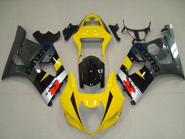 Carénages Moto Suzuki GSXR 1000 2003-2004 - Jaune Argent Gris Noir Rouge