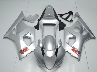 Meilleurs Carénages Moto Suzuki GSXR 1000 2003-2004 - Argent Rouge OEM Style