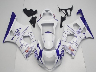 Meilleurs Carénages Moto Suzuki GSXR 1000 2003-2004 - Blanc Bleu Corona Alstare