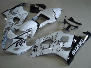 Meilleurs Carénages Moto Suzuki GSXR 1000 2003-2004 - Blanc Noir Corona