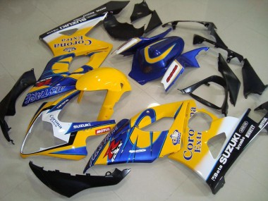 Meilleurs Carénages Moto Suzuki GSXR 1000 2005-2006 - Jaune Blanc Noir Corona