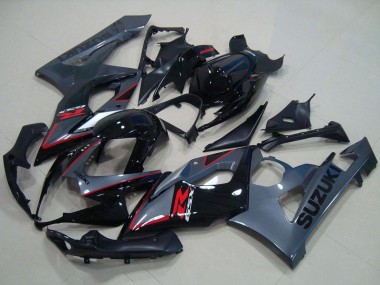 Meilleurs Carénages Moto Suzuki GSXR 1000 2005-2006 - Noir Brillant Noir Mat Rouge