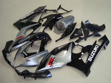 Meilleurs Kits Carénage Moto ABS Suzuki GSXR 1000 2005-2006 - Argent Noir Rouge