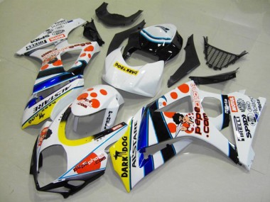 Meilleurs Carénages Moto Suzuki GSXR 1000 2007-2008 - Blanc Rouge Jaune Bleu Noir Pepe Phone