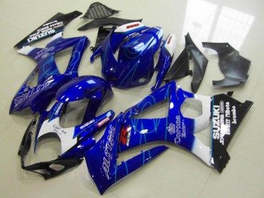 Meilleurs Carénage Moto Suzuki GSXR 1000 2007-2008 - Bleu Blanc Noir Corona