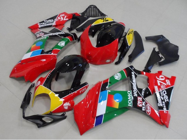 Carénages Moto Suzuki GSXR 1000 2007-2008 - Rouge Jaune Noir Bleu Blanc Vert