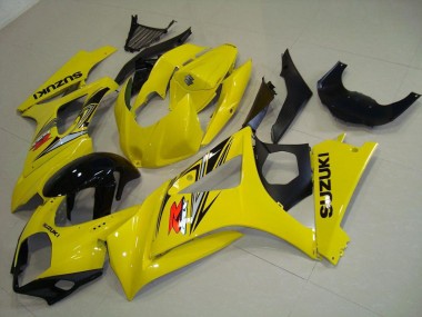 Meilleurs Carénage Moto Suzuki GSXR 1000 2007-2008 - Jaune Noir Brillant