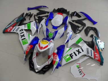 Meilleurs Carénages Moto Suzuki GSXR 1000 2009-2016 - Blanc Bleu Vert Jaune Rouge Fixi