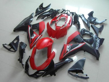 Meilleurs Carénages Moto Suzuki GSXR 1000 2009-2016 - Rouge Noir Mat