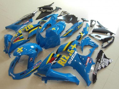 Meilleurs Carénages Moto Suzuki GSXR 1000 2009-2016 - Bleu Jaune Rizla Hopper Motul